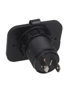 Tomada de isqueiro com tampa hermética 12V e 24V instalação fixa 2