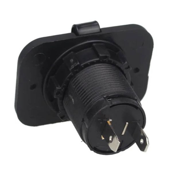 Prise allume-cigare arrière avec capuchon hermétique 12V et 24V installation fixe