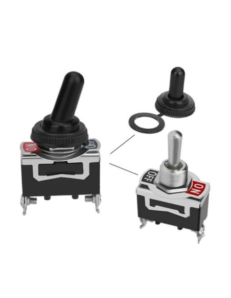 Interruptor Basculante Impermeable SPST 15A 250V ON/OFF – 2 Pines Alta Resistencia