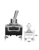 Medidas Interruptor Basculante Impermeable SPST 15A 250V ON/OFF – 2 Pines Alta Resistencia
