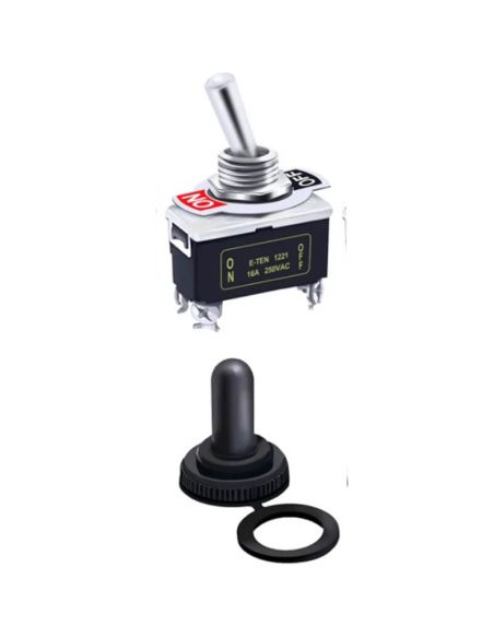 Interrupteur à bascule étanche SPST 15 A 250 V ON/OFF – 2 broches, robuste