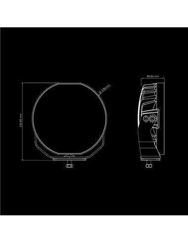 Phare LED SIBERIA SKYLORD 121 W 9 pouces, blanc/ambre, 25 faisceaux, 7 025 lm, 768 m, ECE, R149 et R10