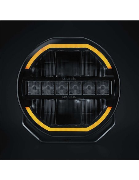 Farol de LED SIBERIA SKYLORD de 121 W, 9", branco/âmbar, 25 pontos de feixe, 7025 lm, 768 m ECE, R149 e R10