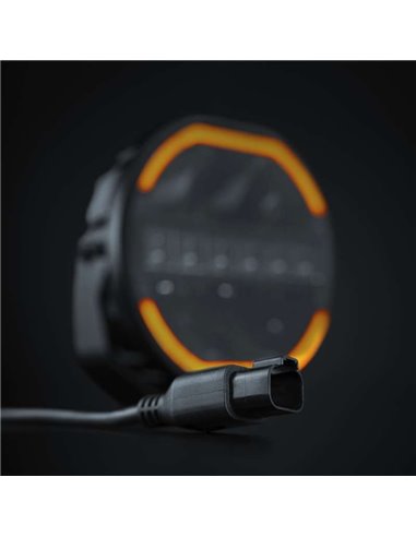 Farol de LED SIBERIA SKYLORD de 121 W, 9", branco/âmbar, 25 pontos de feixe, 7025 lm, 768 m ECE, R149 e R10