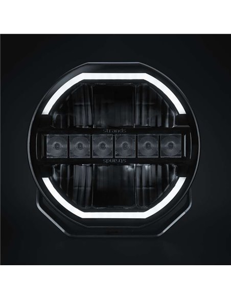 Farol de LED SIBERIA SKYLORD de 121 W, 9", branco/âmbar, 25 pontos de feixe, 7025 lm, 768 m ECE, R149 e R10