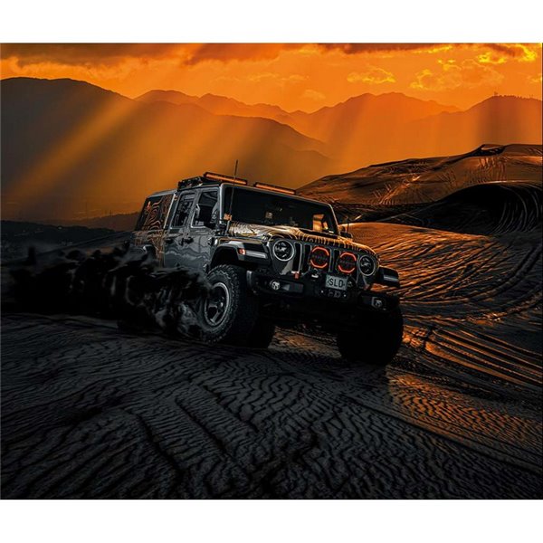 Phare LED SIBERIA SKYLORD 121 W 9 pouces, blanc/ambre, 25 faisceaux, 7 025 lm, 768 m, ECE, R149 et R10