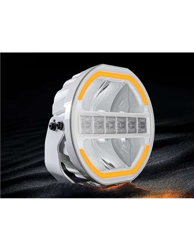 Faro LED 9" largo alcance SIBERIA SKYLORD 121W, 7025Lm, blanco y ámbar, 768m , ECE, R149 y R10