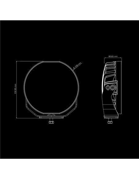 Faro LED 9" largo alcance SIBERIA SKYLORD 121W, 7025Lm, blanco y ámbar, 768m , ECE, R149 y R10