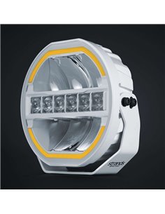 Faro LED 9" largo alcance SIBERIA SKYLORD 121W, 7025Lm, blanco y ámbar, 768m , ECE, R149 y R10