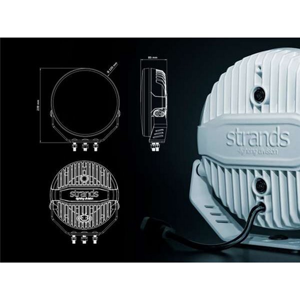 Phare LED FIREFLY 9" 145 W, longue portée, 12 076 lm, 470 m, lumière blanche/ambre, 50 angles de faisceau, ECE, R149 et R10