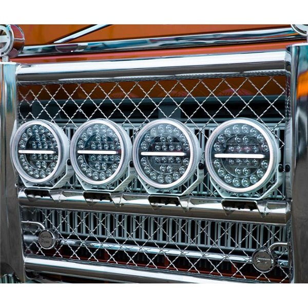 Phare LED FIREFLY 9" 145 W, longue portée, 12 076 lm, 470 m, lumière blanche/ambre, 50 angles de faisceau, ECE, R149 et R10