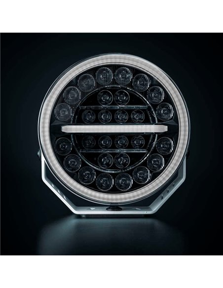 Farol de LED FIREFLY 9" 145W, longo alcance, 12076 lm, 470 m, luz branca/âmbar, 50 ângulos de feixe, ECE, R149 e R10