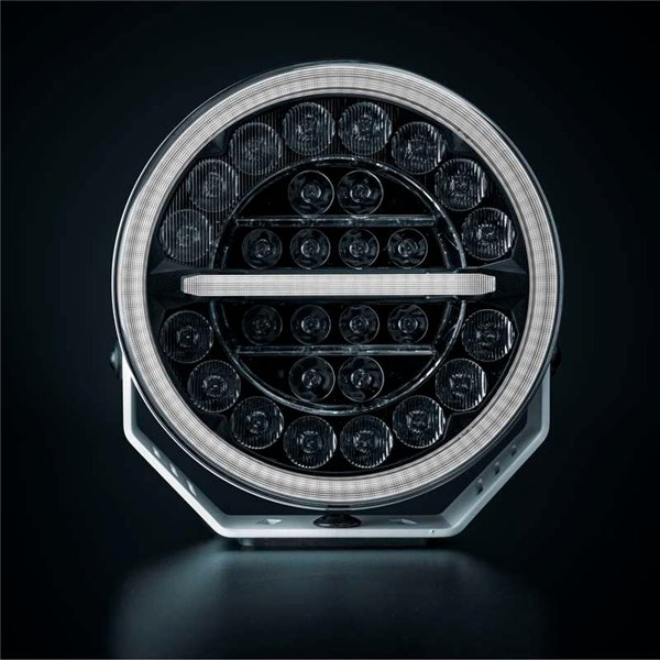 Farol de LED FIREFLY 9" 145W, longo alcance, 12076 lm, 470 m, luz branca/âmbar, 50 ângulos de feixe, ECE, R149 e R10