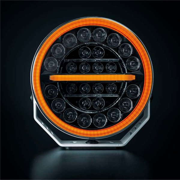 Farol de LED FIREFLY 9" 145W, longo alcance, 12076 lm, 470 m, luz branca/âmbar, 50 ângulos de feixe, ECE, R149 e R10