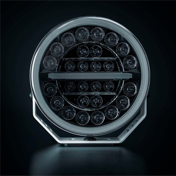 Phare LED FIREFLY 9" 145 W, longue portée, 12 076 lm, 470 m, lumière blanche/ambre, 50 angles de faisceau, ECE, R149 et R10