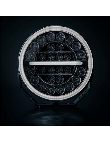 Faro LED largo alcance FIREFLY 9" 145W 12076Lm, 470m, luz blanca/ámbar, 50 puntos luz, ECE, R149 y R10