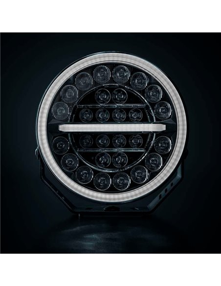 Faro LED largo alcance FIREFLY 9" 145W 12076Lm, 470m, luz blanca/ámbar, 50 puntos luz, ECE, R149 y R10