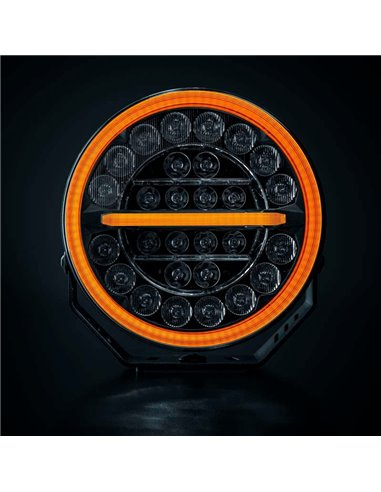 Phare LED longue portée FIREFLY 9" 145 W 12 076 lm, 470 m, lumière blanche/ambre, 50 faisceaux, ECE, R149 et R10