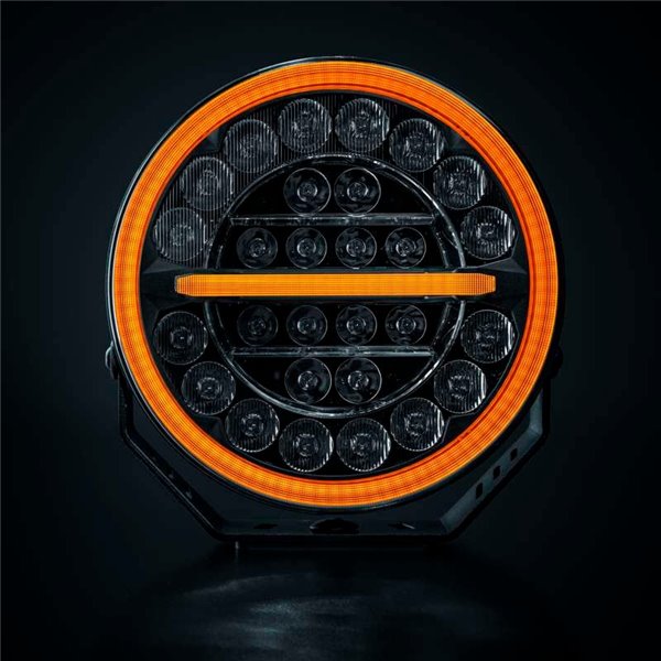 Phare LED longue portée FIREFLY 9" 145 W 12 076 lm, 470 m, lumière blanche/ambre, 50 faisceaux, ECE, R149 et R10