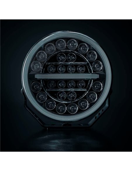 Phare LED longue portée FIREFLY 9" 145 W 12 076 lm, 470 m, lumière blanche/ambre, 50 faisceaux, ECE, R149 et R10