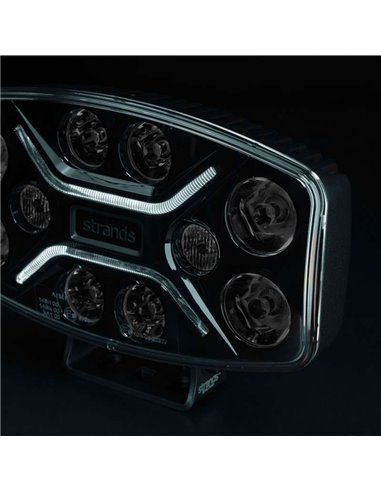 Farol de LED Dark Knight Insane 98W, 45 pontos de feixe, 10500 lm, 437 m, 3 funções, ECE R7, R65, R112