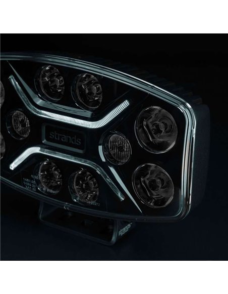 Faro LED largo alcance DARK KNIGHT INSANE 98W, 45 puntos de luz, 10500Lm, 437m, 3 funciones, ECE R7, R65, R112