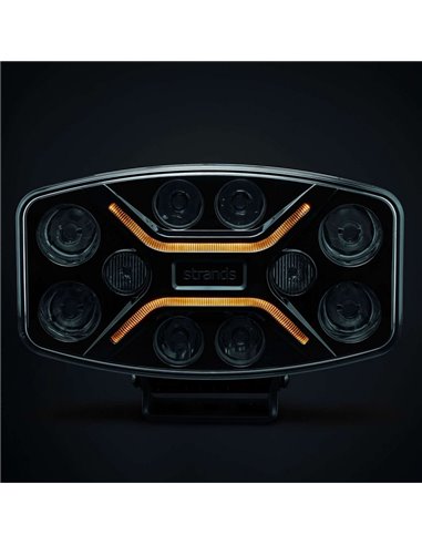 Faro LED largo alcance DARK KNIGHT INSANE 98W, 45 puntos de luz, 10500Lm, 437m, 3 funciones, ECE R7, R65, R112