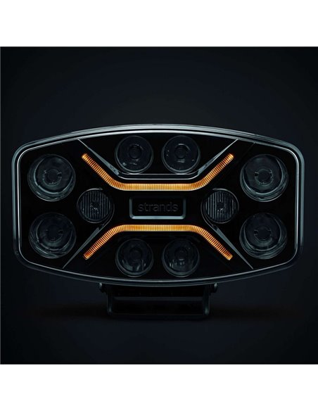 Faro LED largo alcance DARK KNIGHT INSANE 98W, 45 puntos de luz, 10500Lm, 437m, 3 funciones, ECE R7, R65, R112