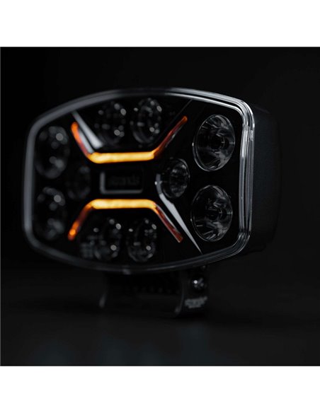 Farol de LED Dark Knight Insane 98W, 45 pontos de feixe, 10500 lm, 437 m, 3 funções, ECE R7, R65, R112