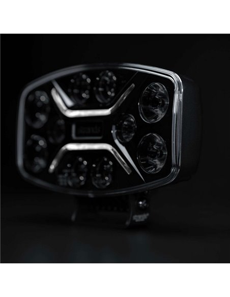 Faro LED largo alcance DARK KNIGHT INSANE 98W, 45 puntos de luz, 10500Lm, 437m, 3 funciones, ECE R7, R65, R112