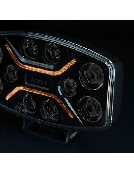 Farol de LED Dark Knight Insane 98W, 45 pontos de feixe, 10500 lm, 437 m, 3 funções, ECE R7, R65, R112