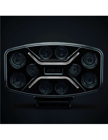 Faro LED largo alcance DARK KNIGHT INSANE 98W, 45 puntos de luz, 10500Lm, 437m, 3 funciones, ECE R7, R65, R112