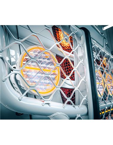 Farol de LED de 9", 30 pontos de luz, SIBERIA NR BRANCO, 145 W, 13377 Lm, 465 m, luz branca/âmbar, ECE R7, R112 e R10