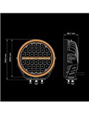 Faro LED largo alcance SIBERIA NR 9" NIGHT RANGER 145W, 13377Lm, 465m, luz blanca/ámbar, ECE R7 R112 R10