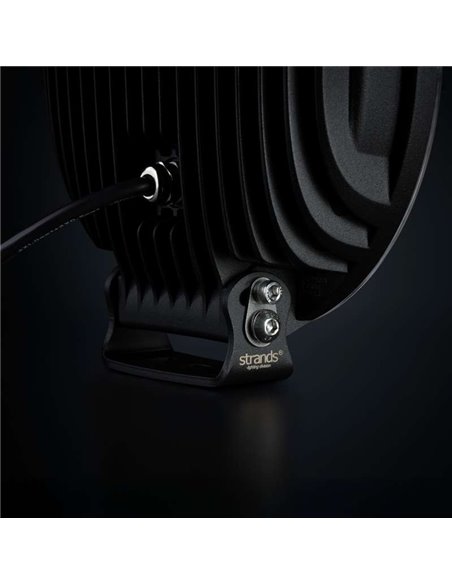 Faro LED largo alcance STRANDS DARK KNIGHT INTENSE 9" 130W, 13500Lm, 480m, blanca/ámbar, ECE R7, R112 y R10
