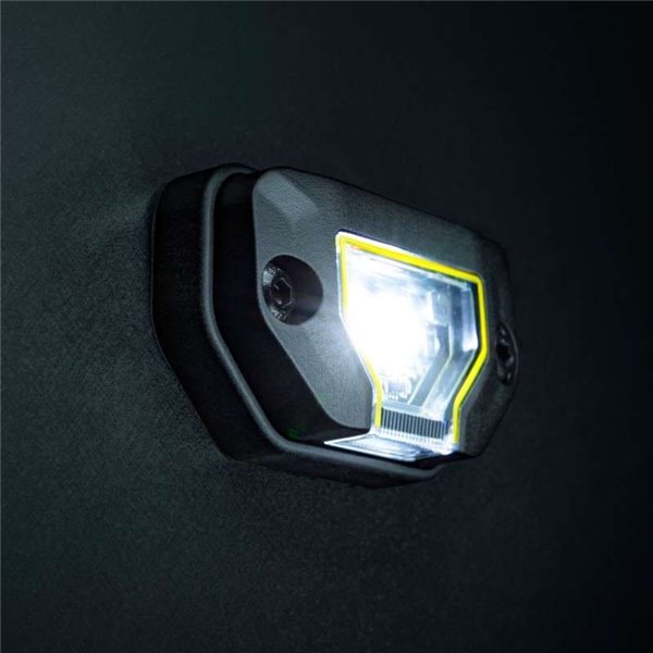 Luz de trabajo LED UNITY ROCK blanco, para superficies planas o curvas, 7,8W 780Lm alcance 17m, IP69K