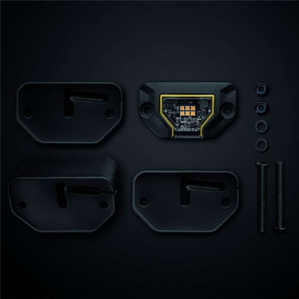 Projecteur de travail LED ambré UNITY ROCK, pour surfaces planes ou courbes, 5,2 W, 340 lm, IP69K