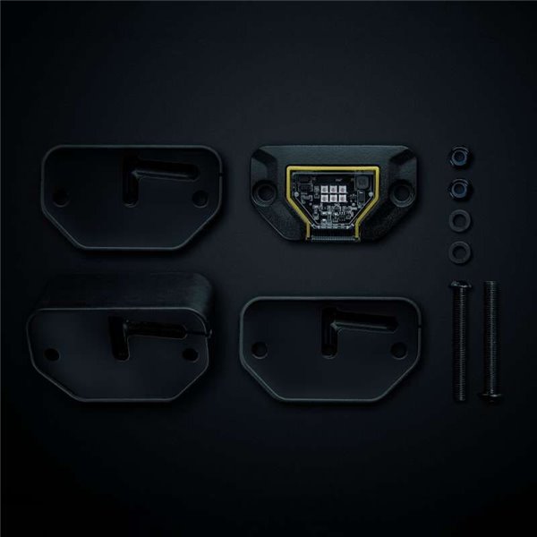 Luz de trabalho LED âmbar UNITY ROCK, para superfícies planas ou curvas, 5,2 W, 340 lm, IP69K