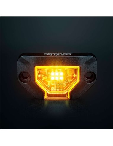 Luz de trabajo LED UNITY ROCK ámbar, para superficies planas o curvas, 5,2W 340Lm, IP69K