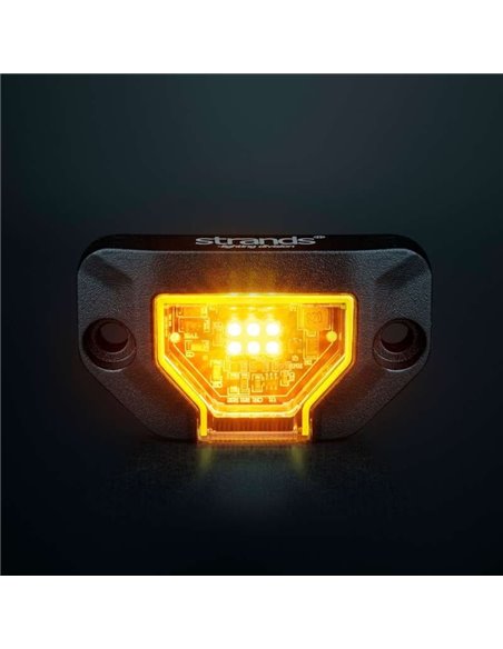 Luz de trabalho LED âmbar UNITY ROCK, para superfícies planas ou curvas, 5,2 W, 340 lm, IP69K