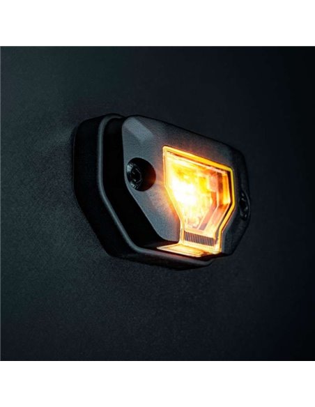 Luz de trabalho LED âmbar UNITY ROCK, para superfícies planas ou curvas, 5,2 W, 340 lm, IP69K