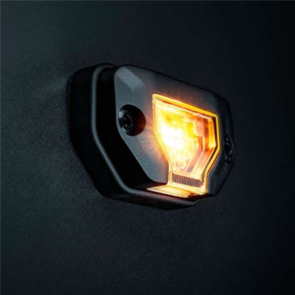 Luz de trabajo LED UNITY ROCK ámbar, para superficies planas o curvas, 5,2W 340Lm, IP69K