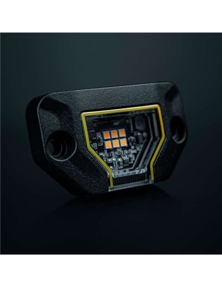 Luz de trabajo LED UNITY ROCK ámbar, para superficies planas o curvas, 5,2W 340Lm, IP69K