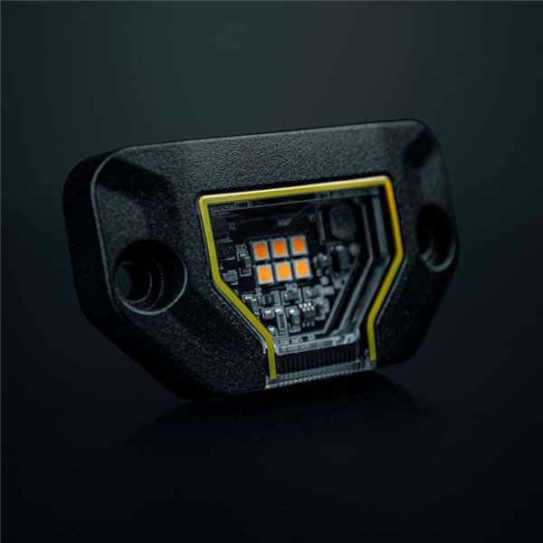 Projecteur de travail LED ambré UNITY ROCK, pour surfaces planes ou courbes, 5,2 W, 340 lm, IP69K