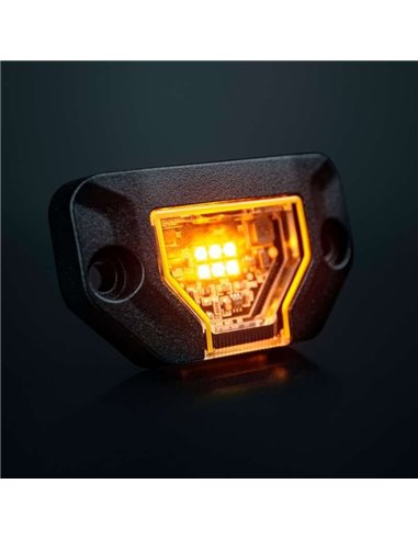 Luz de trabalho LED âmbar UNITY ROCK, para superfícies planas ou curvas, 5,2 W, 340 lm, IP69K