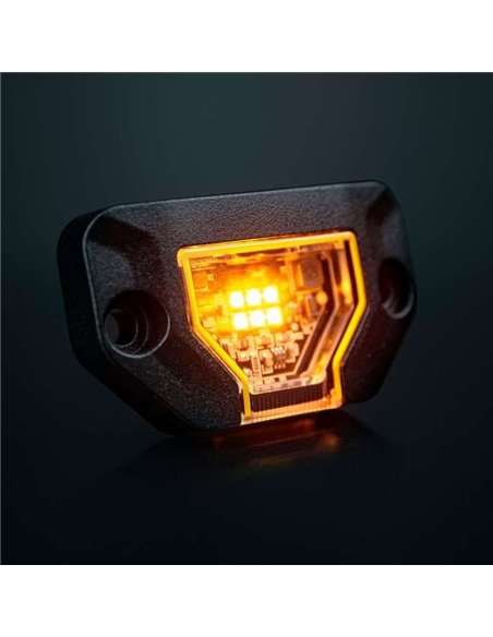 Luz de trabajo LED UNITY ROCK ámbar, para superficies planas o curvas, 5,2W 340Lm, IP69K