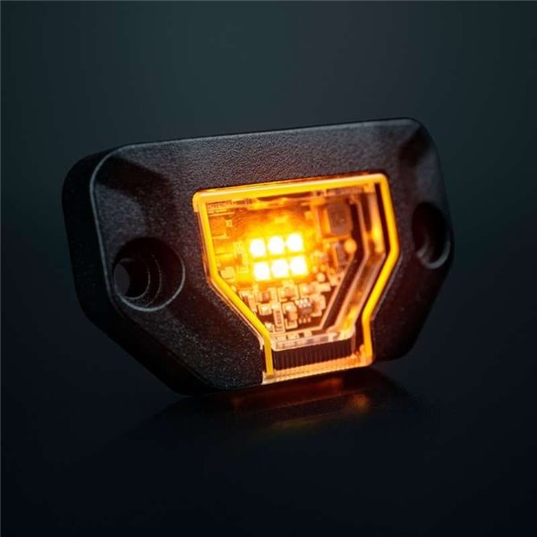 Luz de trabajo LED UNITY ROCK ámbar, para superficies planas o curvas, 5,2W 340Lm, IP69K
