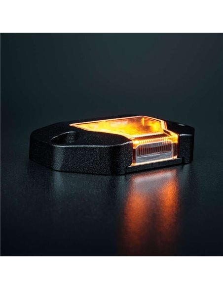 Luz de trabajo LED UNITY ROCK ámbar, para superficies planas o curvas, 5,2W 340Lm, IP69K