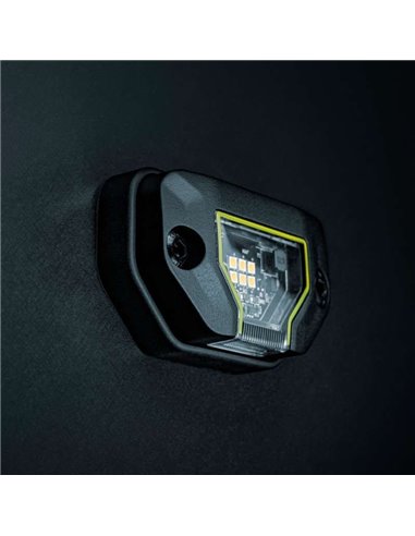 Luz de trabalho LED âmbar UNITY ROCK, para superfícies planas ou curvas, 5,2 W, 340 lm, IP69K