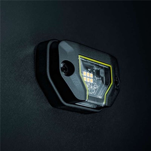 Projecteur de travail LED ambré UNITY ROCK, pour surfaces planes ou courbes, 5,2 W, 340 lm, IP69K